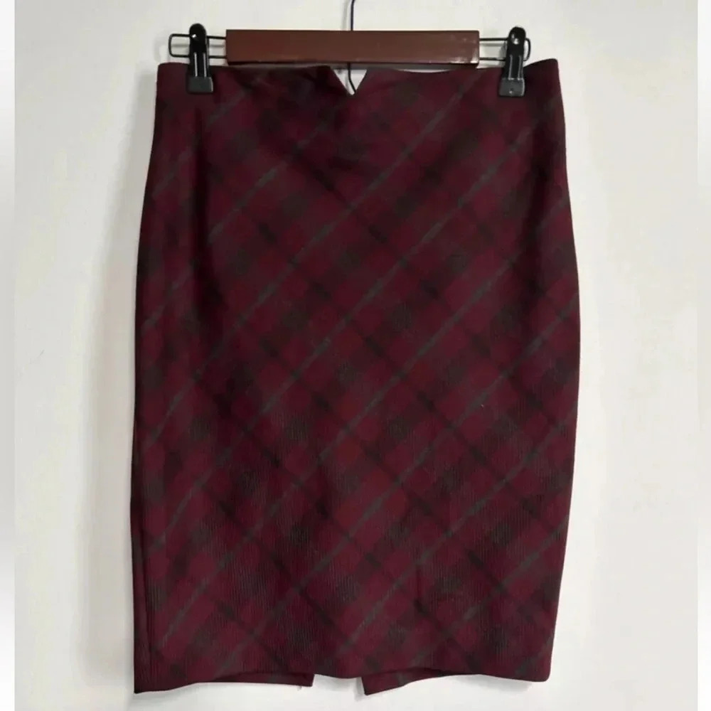 Express Women’s 4 Plaid Pencil Skirt Zipper‎ Preppy Career Wear To Work